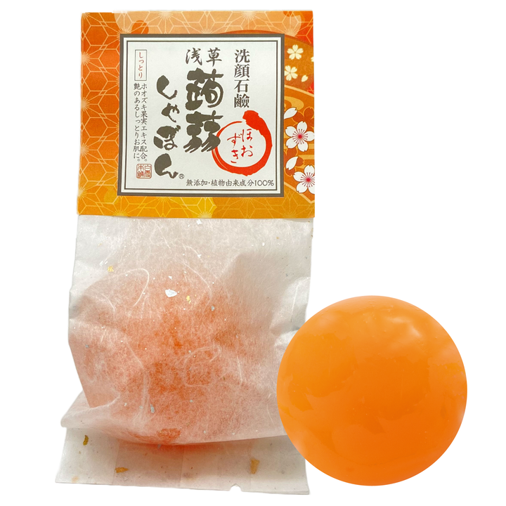 洗顔 洗顔石鹸 浅草蒟蒻しゃぼん ほおずき