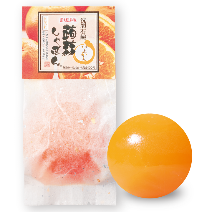 洗顔 洗顔石鹸 愛媛道後蒟蒻しゃぼん いよかん