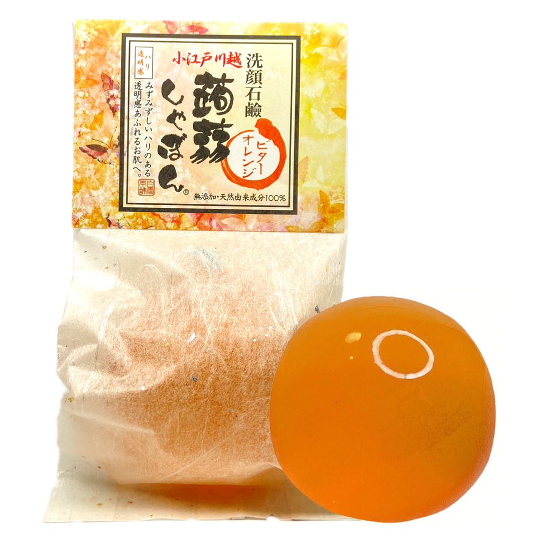 洗顔 洗顔石鹸 川越蒟蒻しゃぼん ビターオレンジ