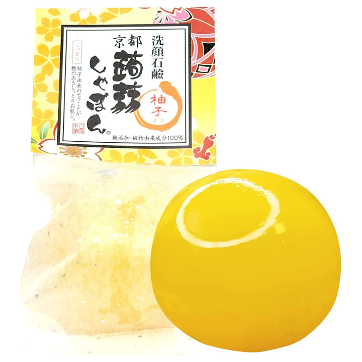 洗顔 洗顔石鹸 京都蒟蒻しゃぼん 柚子(ゆず)
