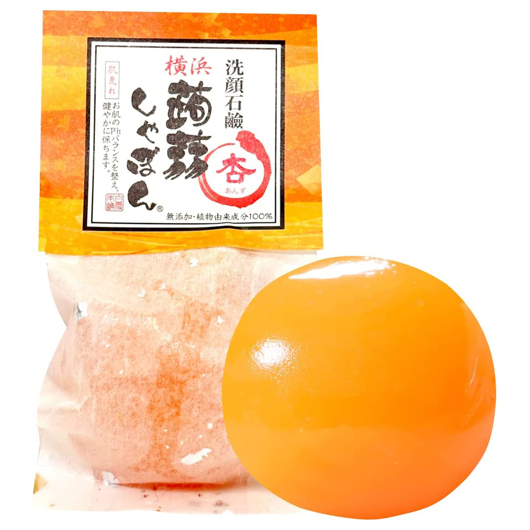 洗顔 洗顔石鹸 横浜蒟蒻しゃぼん 杏(あんず)