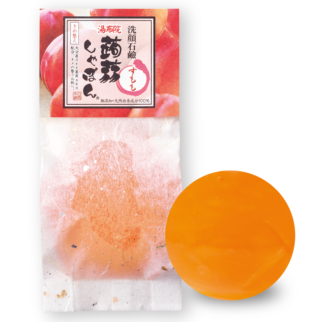 洗顔 洗顔石鹸 湯布院蒟蒻しゃぼん すもも