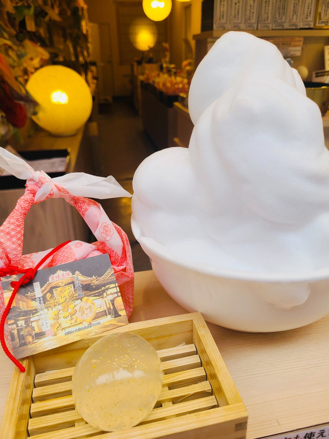 道後店より温泉金しゃぼんの紹介です。