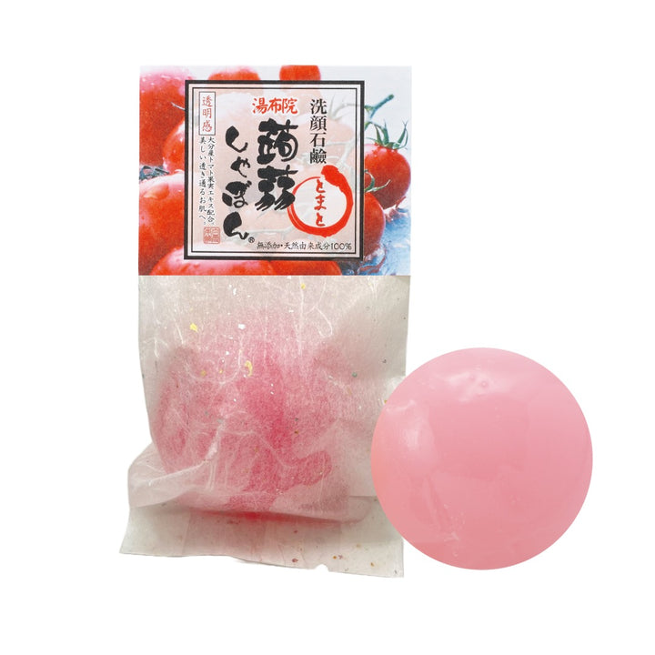洗顔　洗顔石鹸　湯布院蒟蒻しゃぼん とまと