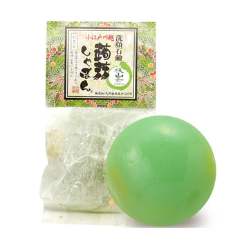 洗顔 洗顔石鹸 川越蒟蒻しゃぼん 狭山茶（さやまちゃ） – 蒟蒻しゃぼん